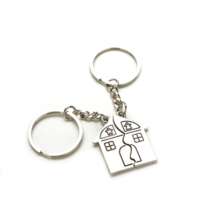 Porte-clés en métal pour Couple, souvenir de maison, porte-clés