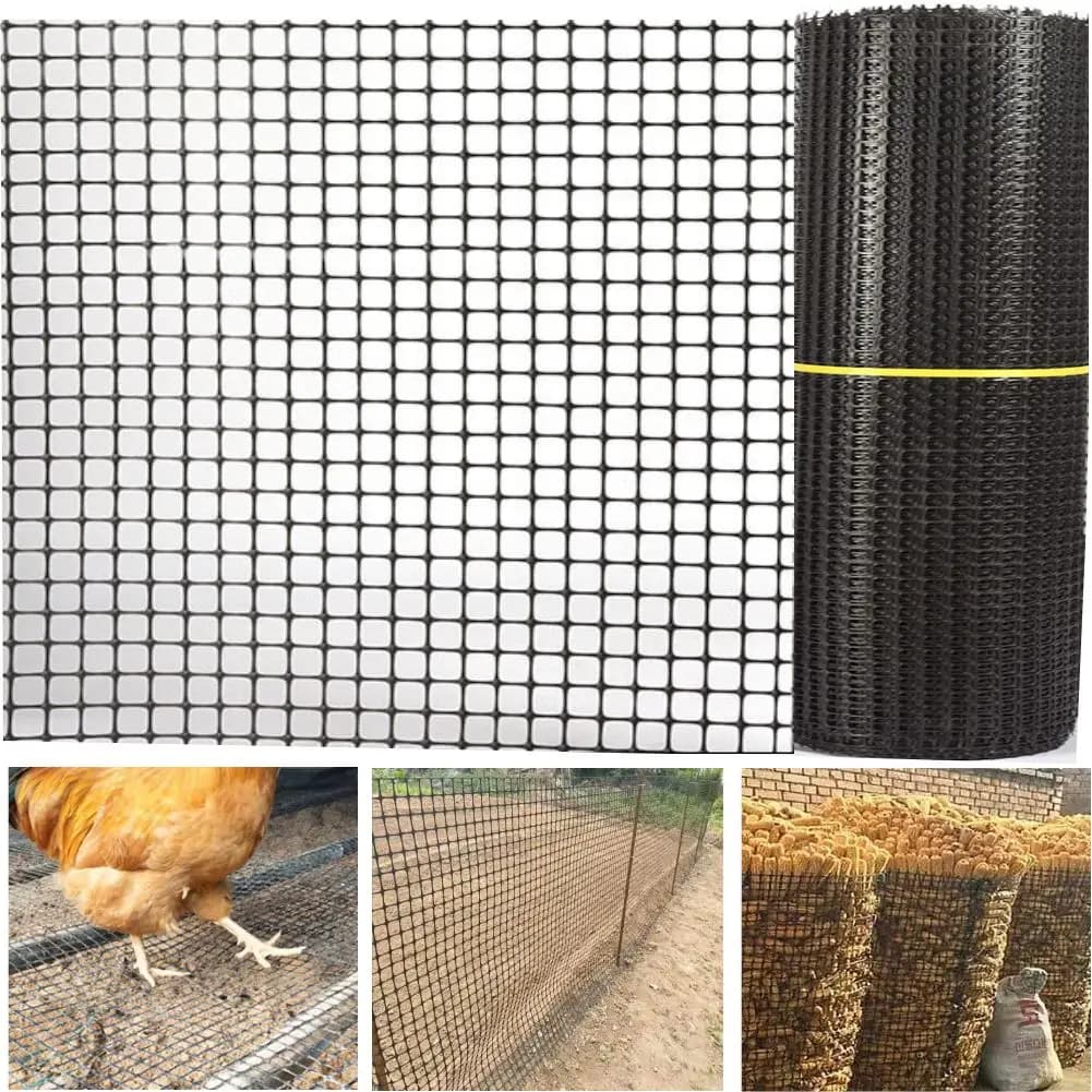 Filet de treillis de jardin en plastique noir filet de maille étanche chat animal de compagnie poule