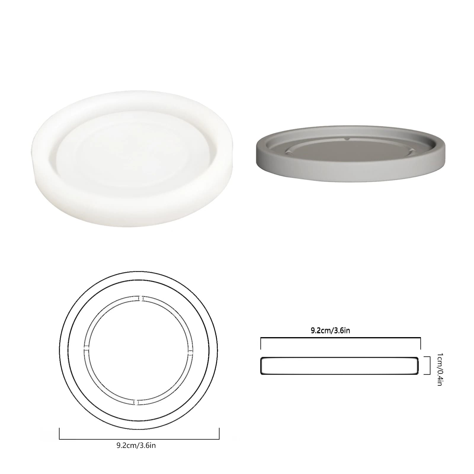 Moule en silicone béton Nicole avec couvercle, pot de fleurs en ciment, vase à bougie, forme exécuti
