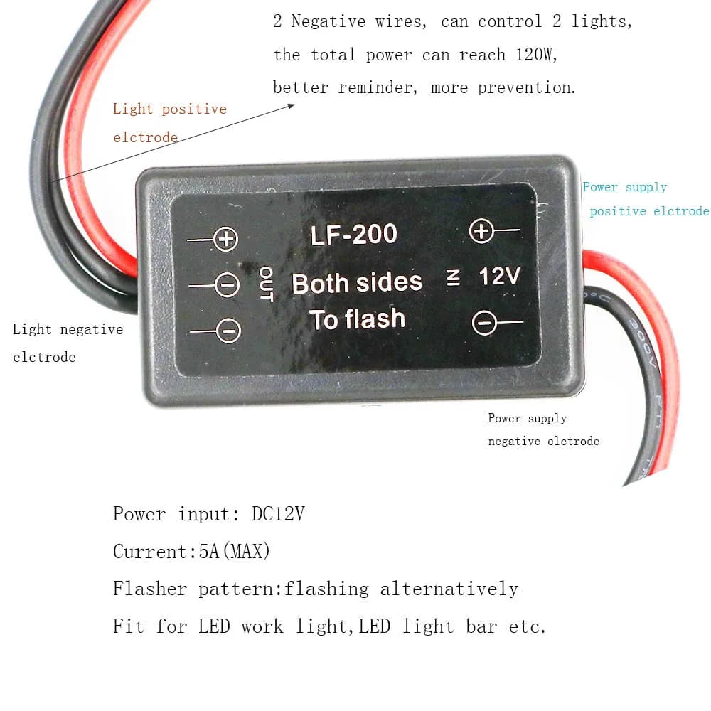 YSY 1 pièces Module de clignotant de contrôleur stroboscopique de Flash pour l'ampoule de travail LE