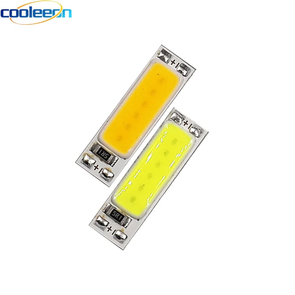 10 pièces 25mm petite puce LED COB 3.7V 5V 1W 3V lampe à LED pour éclairage de signalisation veilleu