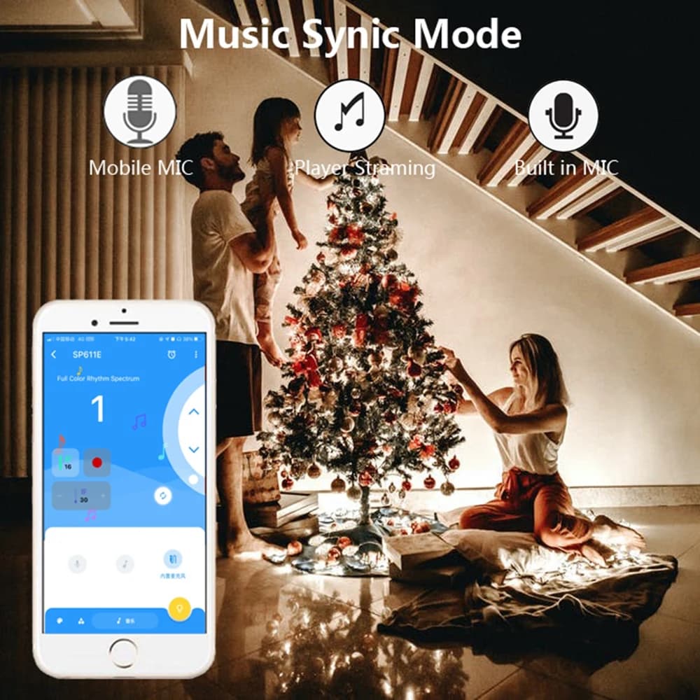 USB/DC WS2812B WS2811 Bluetooth musique LED contrôleur de bande SP611E IR38 touches application à di