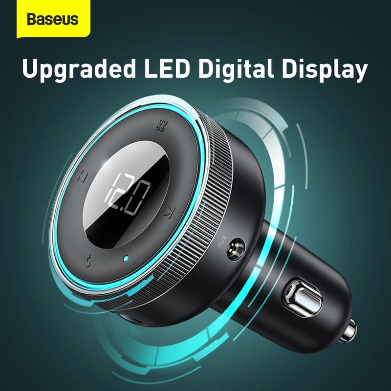 Baseus FM transmetteur modulateur voiture sans fil Bluetooth 5.0 USB chargeur rapide Auto Aux Radio 
