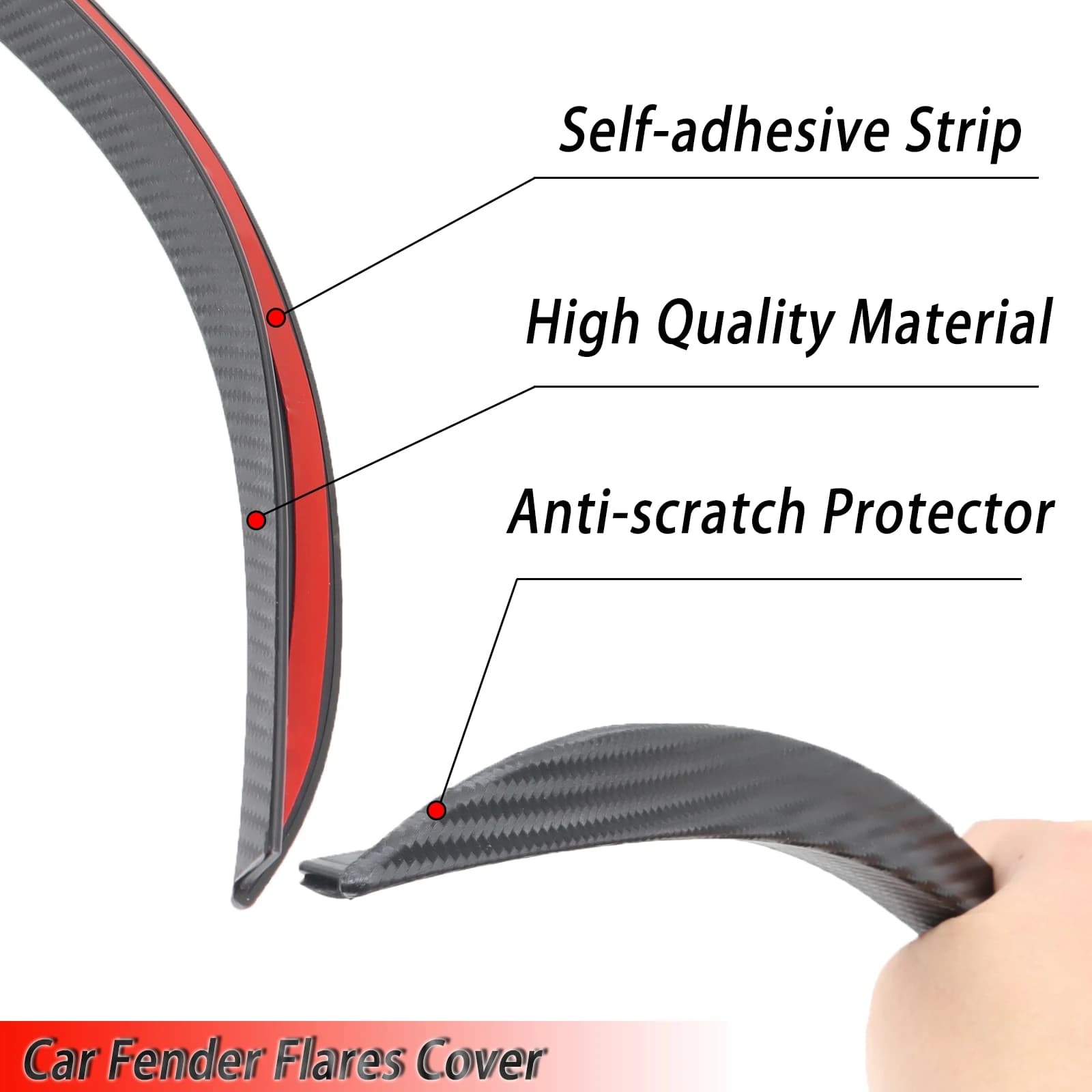 EyebloggArc de roue en fibre de carbone, garde-boue de garniture, bandes de protection Jules, garde-