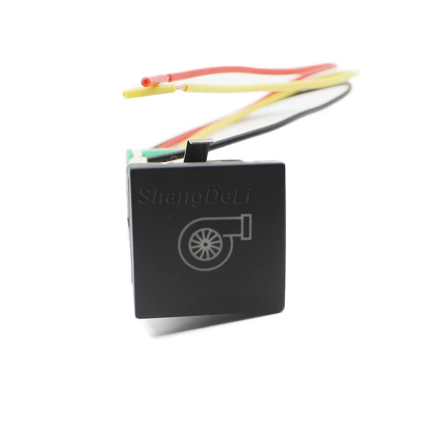 Voiture rouge LED DRL lumière mise hors tension interrupteur bouton poussoir miroir musique Radar in