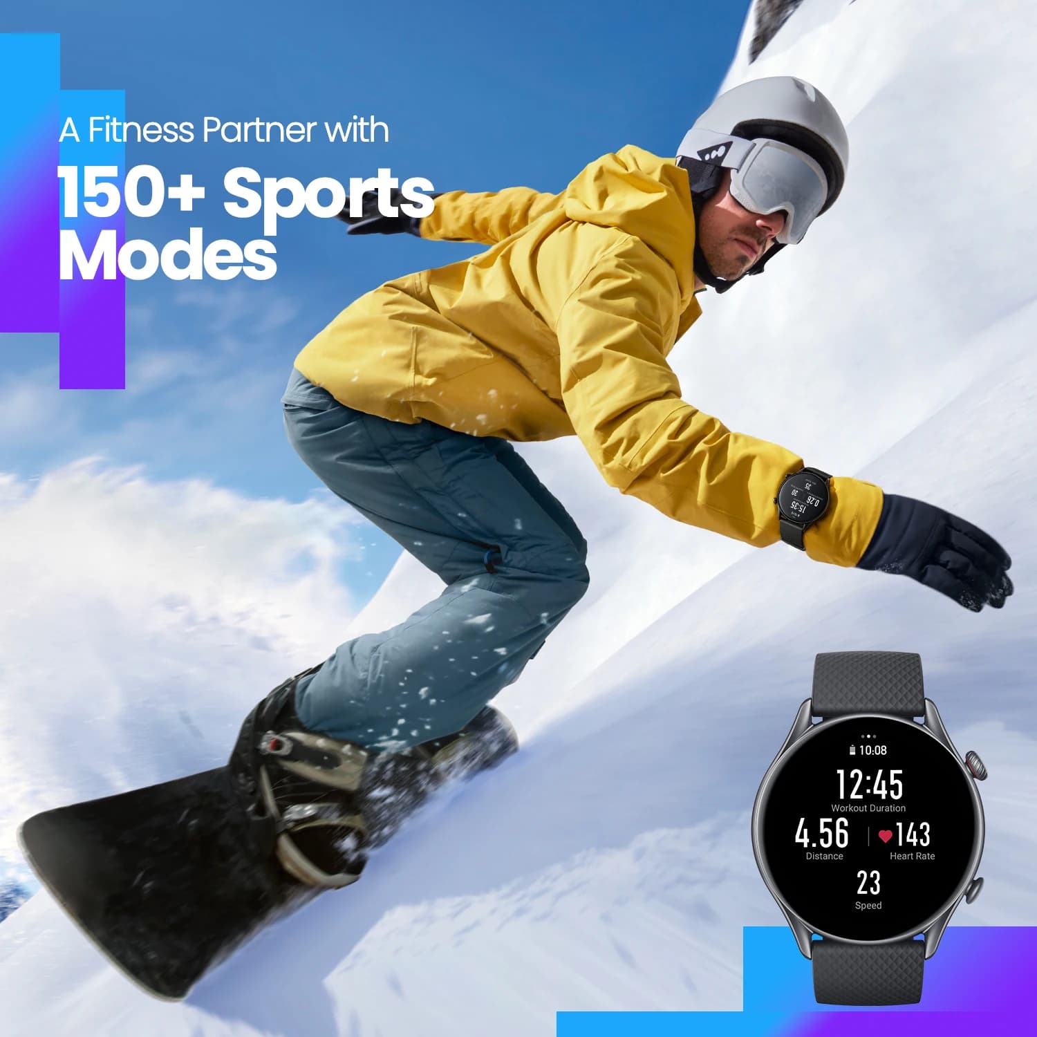 Amazfit GTR 3 Pro GTR3 Pro GTR-3 46mm Smartwatch Alexa GPS intégré Autonomie de 12 jours Montre inte