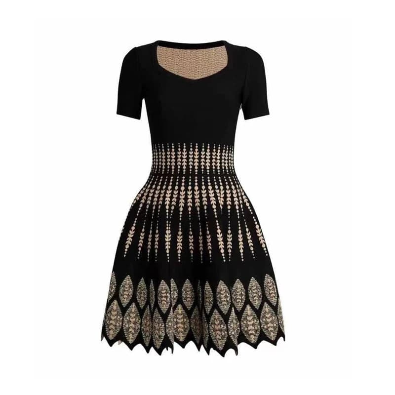 Robe de Rhjacquard noire pour femme, robe bandage, mode de luxe haut de gamme, célébrité, cocktail, 
