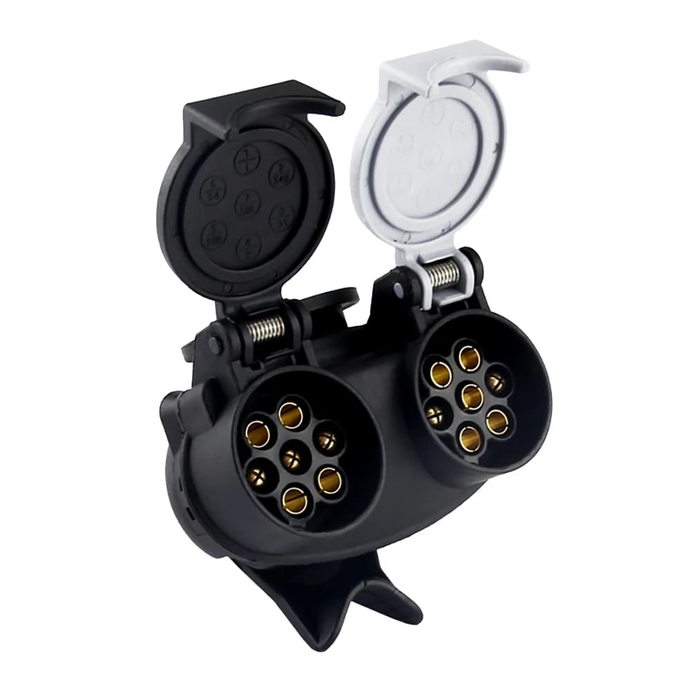 Connecteur d'Alimentation à Double Tête pour Remorque, Accessoire de 13 à 7 Broches, pour Touriste