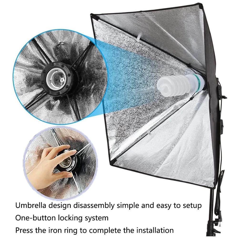 Équipement photographique Photo Studio photographie boîte souple Kit avec Triopode vidéo 50x70 cm bo