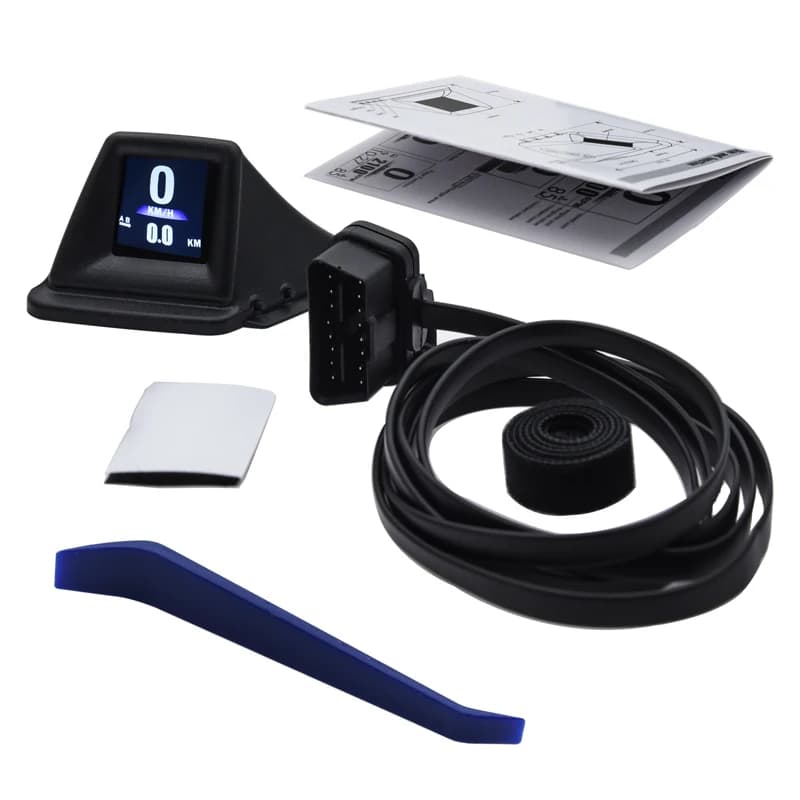 Gadget HUD multifonction OBD2 + GPS, ordinateur de bord, montant A, installation de garniture, RPM T