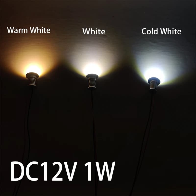 Mini Spot Lumineux LED RGB à Intensité Réglable de 1/0.5W et 12V, Luminaire de Plafond, Tapis Roulan