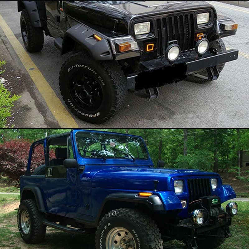 IJDM marqueur latéral clignotant et pare-chocs avant lumière DRL pour Jeep Wrangler YJ feux de jour 