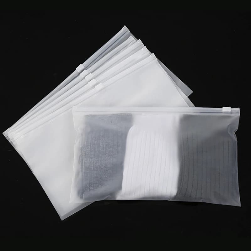 Sac à fermeture éclair givré 16 fils, sous-vêtements culottes chaussettes fournitures d'emballage ch