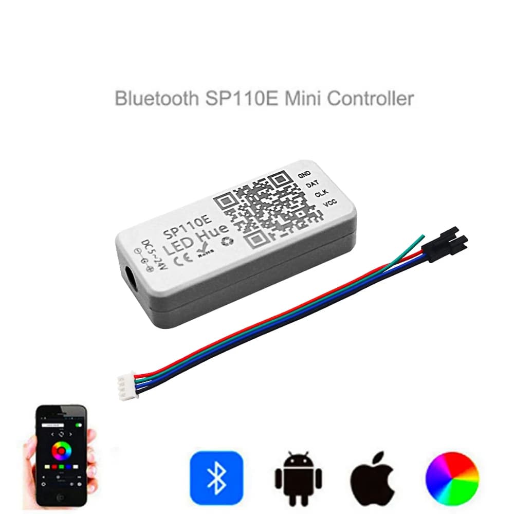 Mini contrôleur Led intelligent Bluetooth SP110E, pour WS2812(WS2812B) WS2811 SK6812 WS2815 WS2813 R