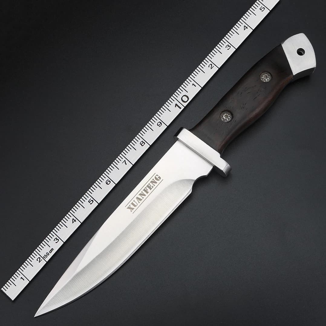 XUAN FENG-Couteau de Survie pour l'Extérieur, Haute Dureté, Fait à la Main, pour la html, Droit, Lam