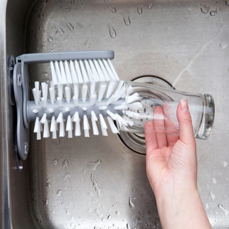 Brosse de nettoyage de bouteille d'eau d'évier, brosse de tasse en verre, nettoyeur de gobelets, for