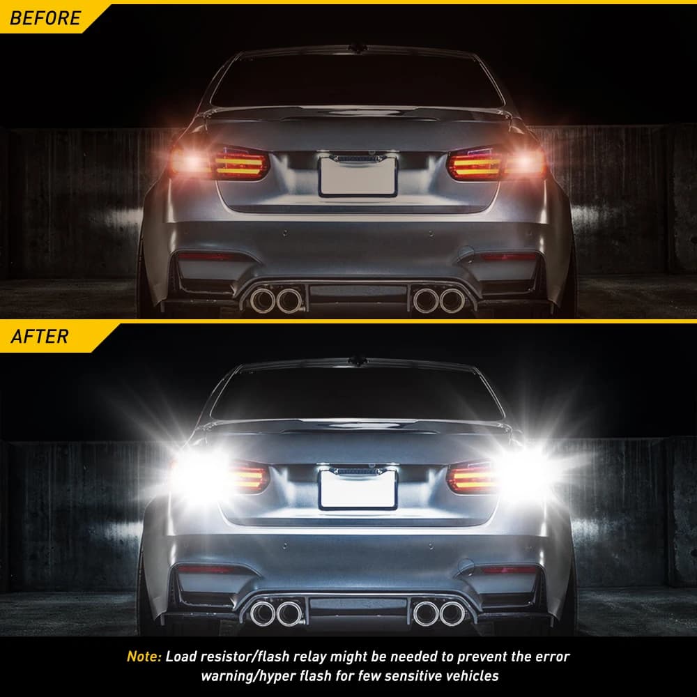 AUXITO 2 pièces P21W LED blanc Canbus sans erreur 1156 BA15S LED feu de recul DRL pour Skoda Octavia
