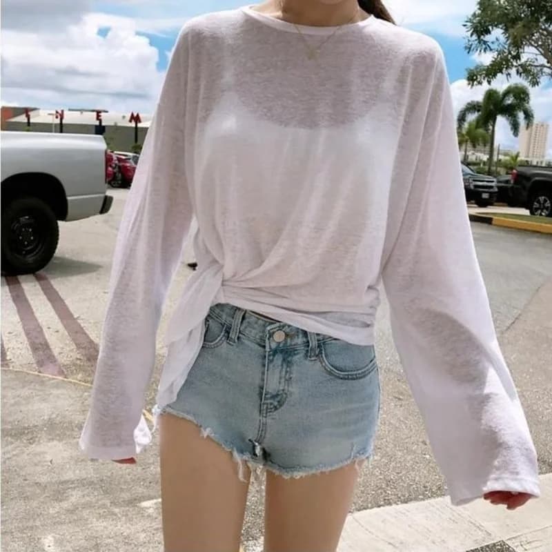Économie à fente latérale pour femmes, design d'été, transparent, chic, populaire, étudiants, street