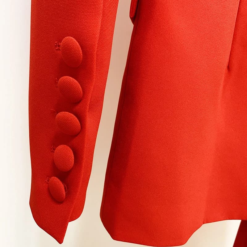 Ensemble de costume Blazer de styliste pour femmes, haute qualité, nouvelle mode, bouton unique, rou
