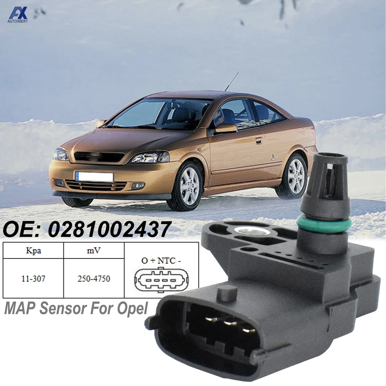 Capteur MAP de pression d'air du collecteur d'admission Boost Turbo 0281002437   Pièce de voiture po
