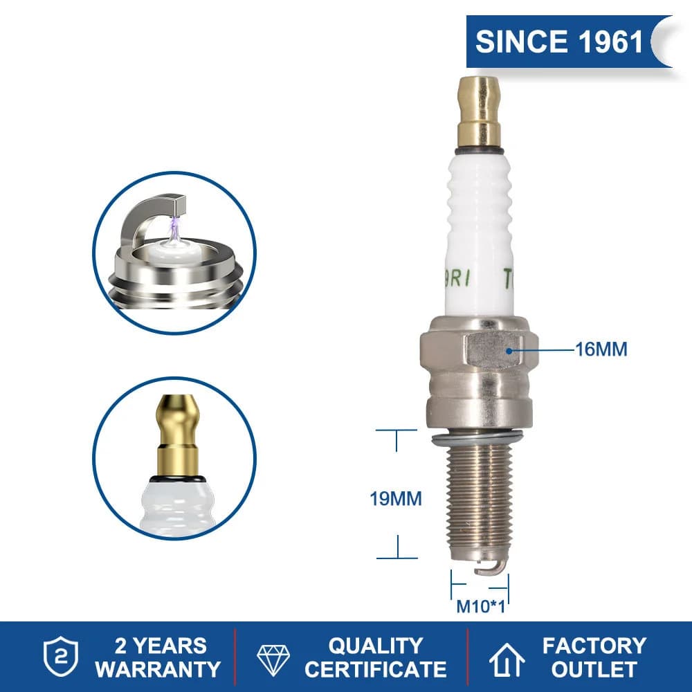 2-8PCS Bougies d'allumage à l'iridium pour torche B9RI Remplace pour CR9EIX CR9E CR9EK C9E CR9EB Den