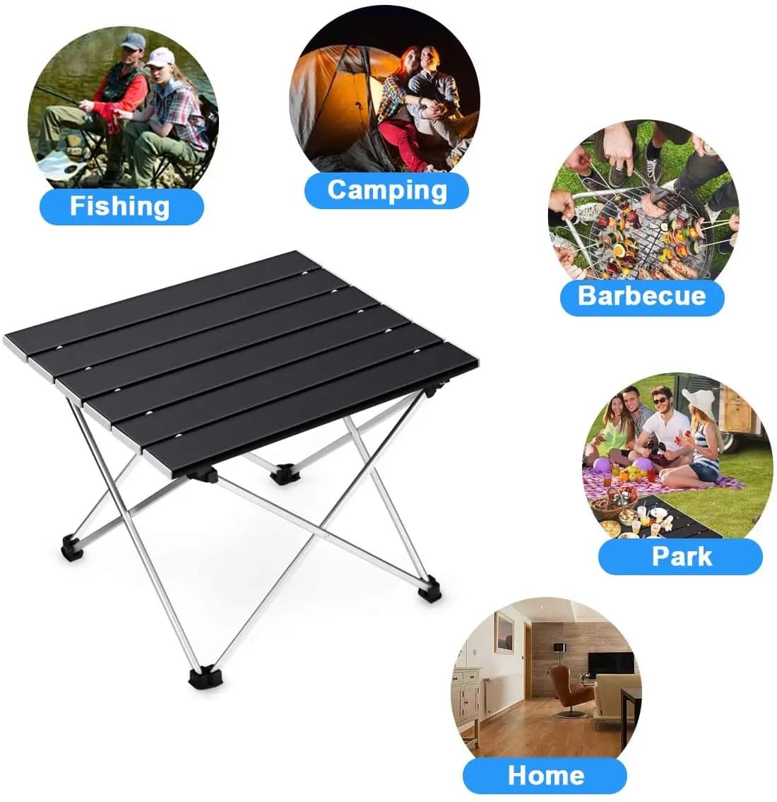 Table de Camping pliante Portable ultralégère, bureau de dîner en plein air, alliage d'aluminium hau