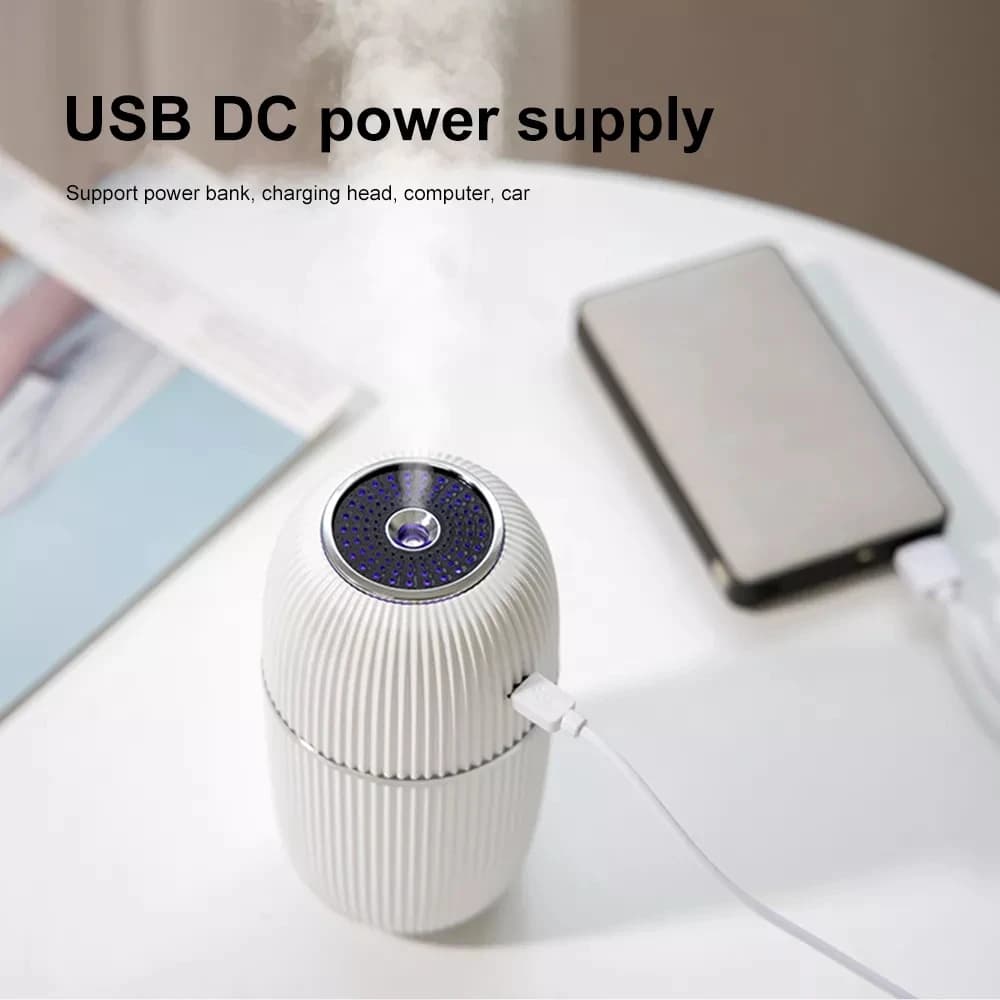MI-Humidificateur portable USB à ultrasons, diffuseur d'huiles essentielles, d'arôme, lampe de nuit,
