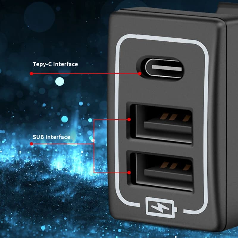 Approprié pour Toyota Série USB Prise De Charge PD Type C Rapide De Charge Interface Land Cruiser 20