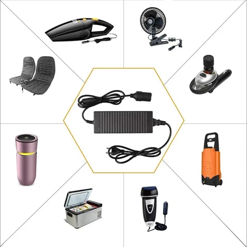 Convertisseur de puissance pour voiture, prise ue, 12V, 15a, 160W, 220V à 12V, allume-cigare