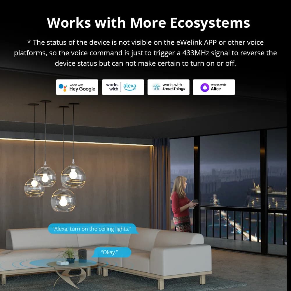 SONOFF RF Bridge R2 433MHz RF Wi-Fi passerelle sans fil scène intelligente prise en charge de la séc