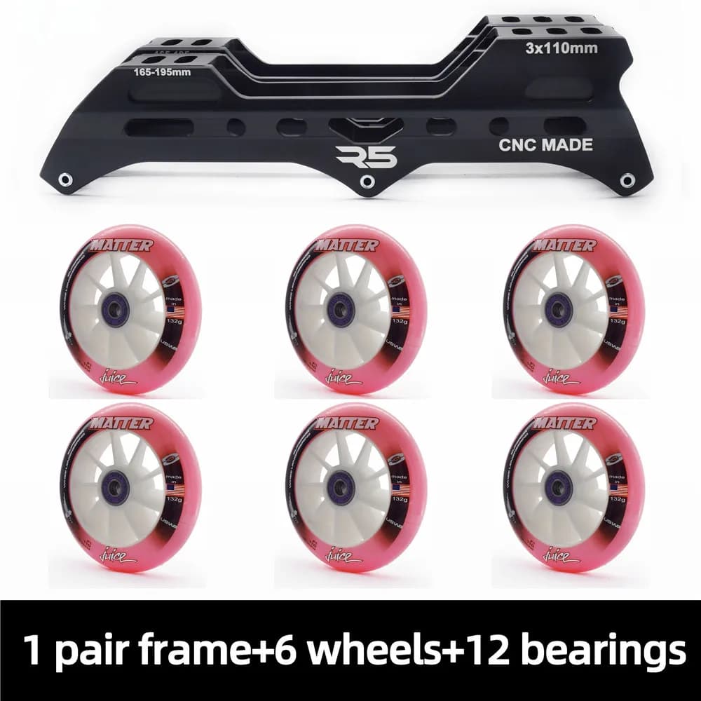 Châssis de patins de vitesse en ligne R5, 3x100, 3x110mm, course de vitesse déséquilibrée, Base de p