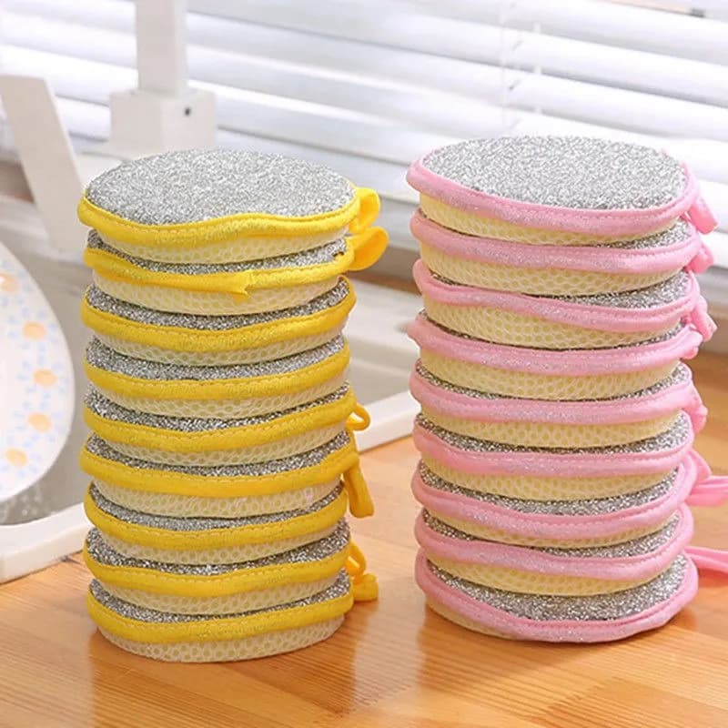 Éponge à vaisselle Double face, brosse de lavage de la vaisselle, casserole, Pot, éponges de lavage 