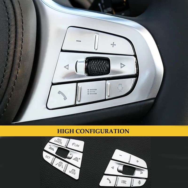 Couverture de cadre de boutons de volant de voiture, autocollants de garniture pour BMW série 3 G20 