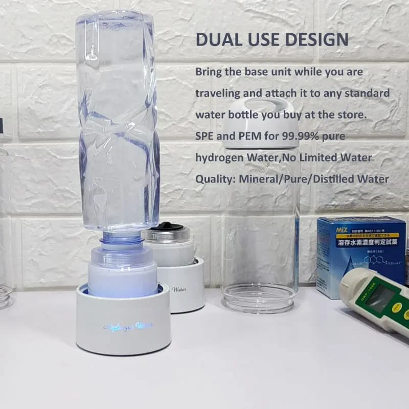 Max 3000ppb Bluevida générateur de bouteille d'eau d'hydrogène Anti-âge 3000mAh grande capacité long