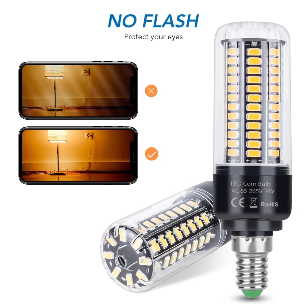 Ampoule de maïs LED E14, budgétaire B22 Lam138, lampe de maïs LED, éclairage domestique, 220V, 3.5 V