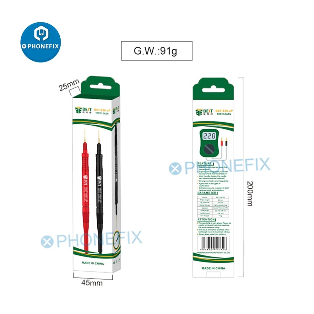 Sondes multimètre superfines BST-050-JP, fils de Test, pointe d'aiguille, testeur, stylo de fil, pou