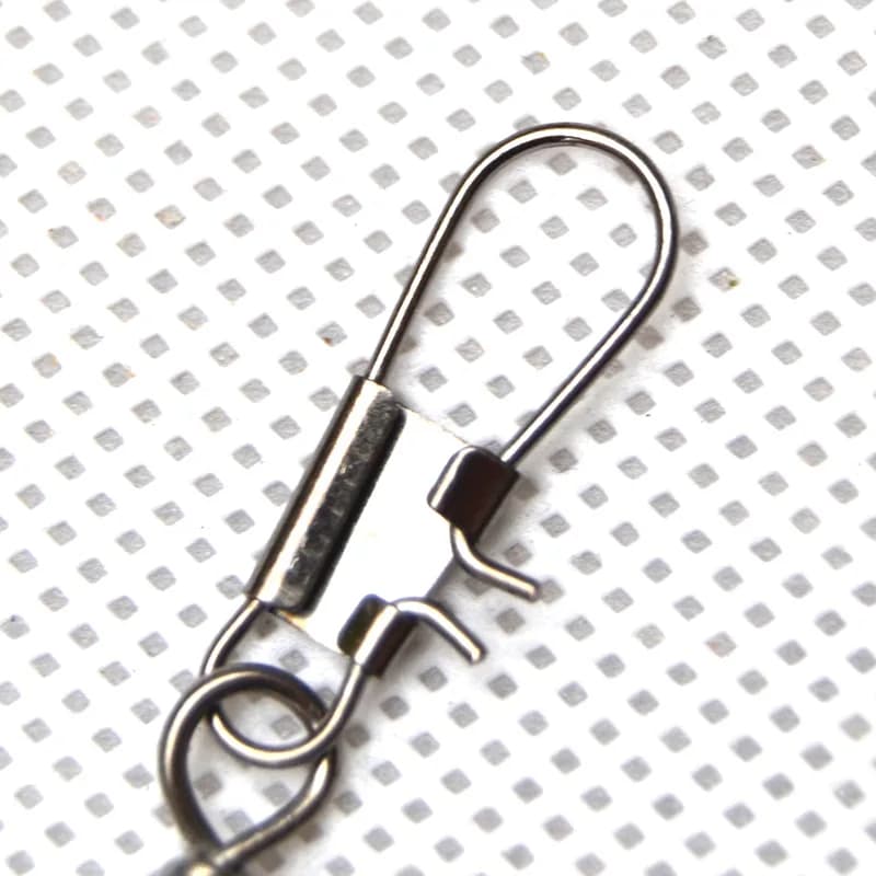 50pcs hiver produits de pêche sur glace pivotant connecteur de pêche broche roulement pivotant Snap 