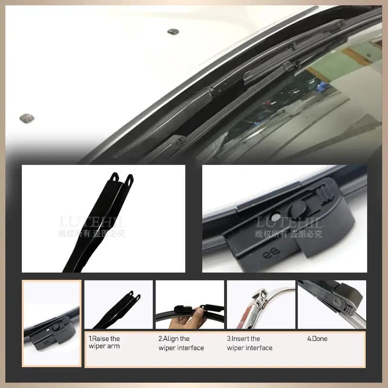 Pour Audi A4 B6 8E 8H 2000-2003 2001 2002 balais d'essuie-glace avant pare-brise brosse de fenêtre 2