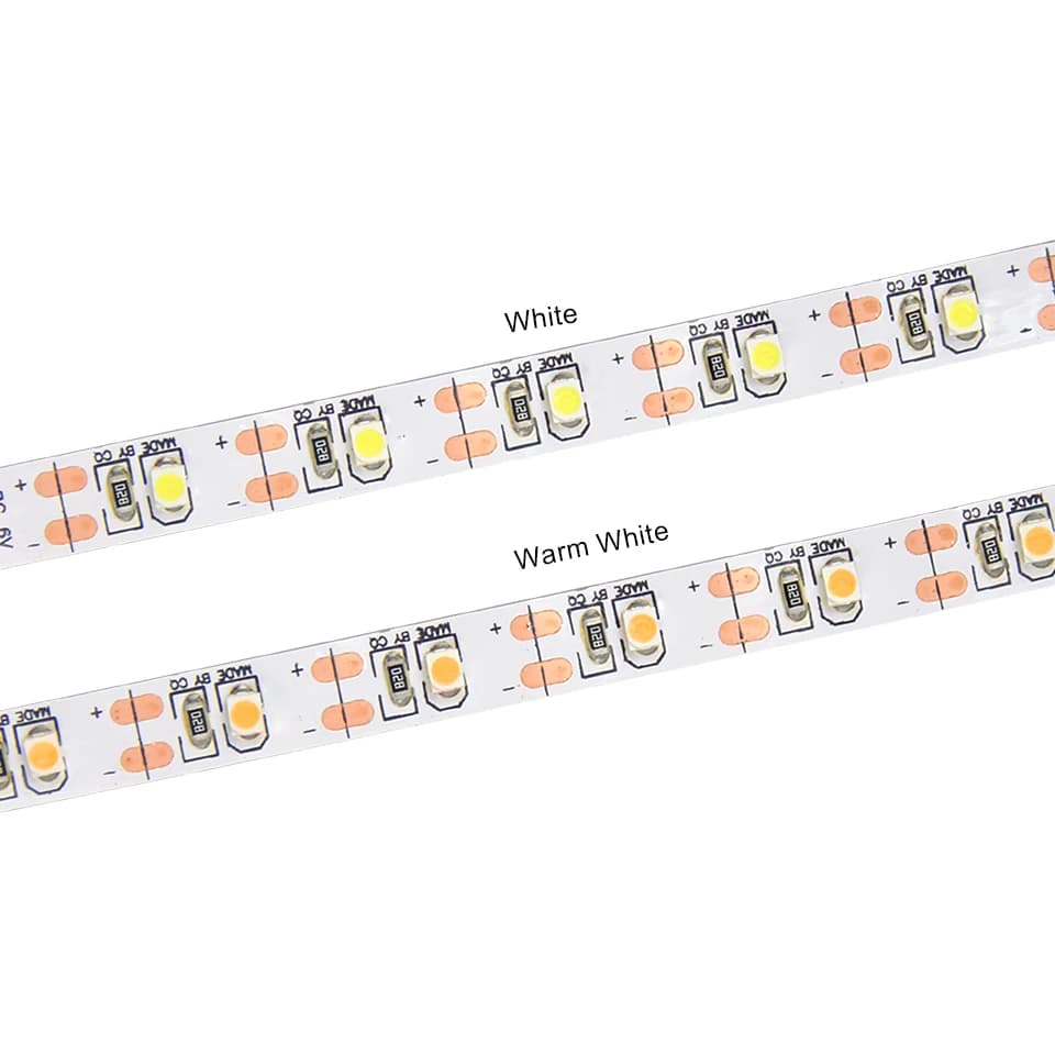 Bande lumineuse Led USB 5V SMD 2835 1M 2M 3M 4M 5M, ruban d'éclairage Flexible blanc/blanc chaud, ba