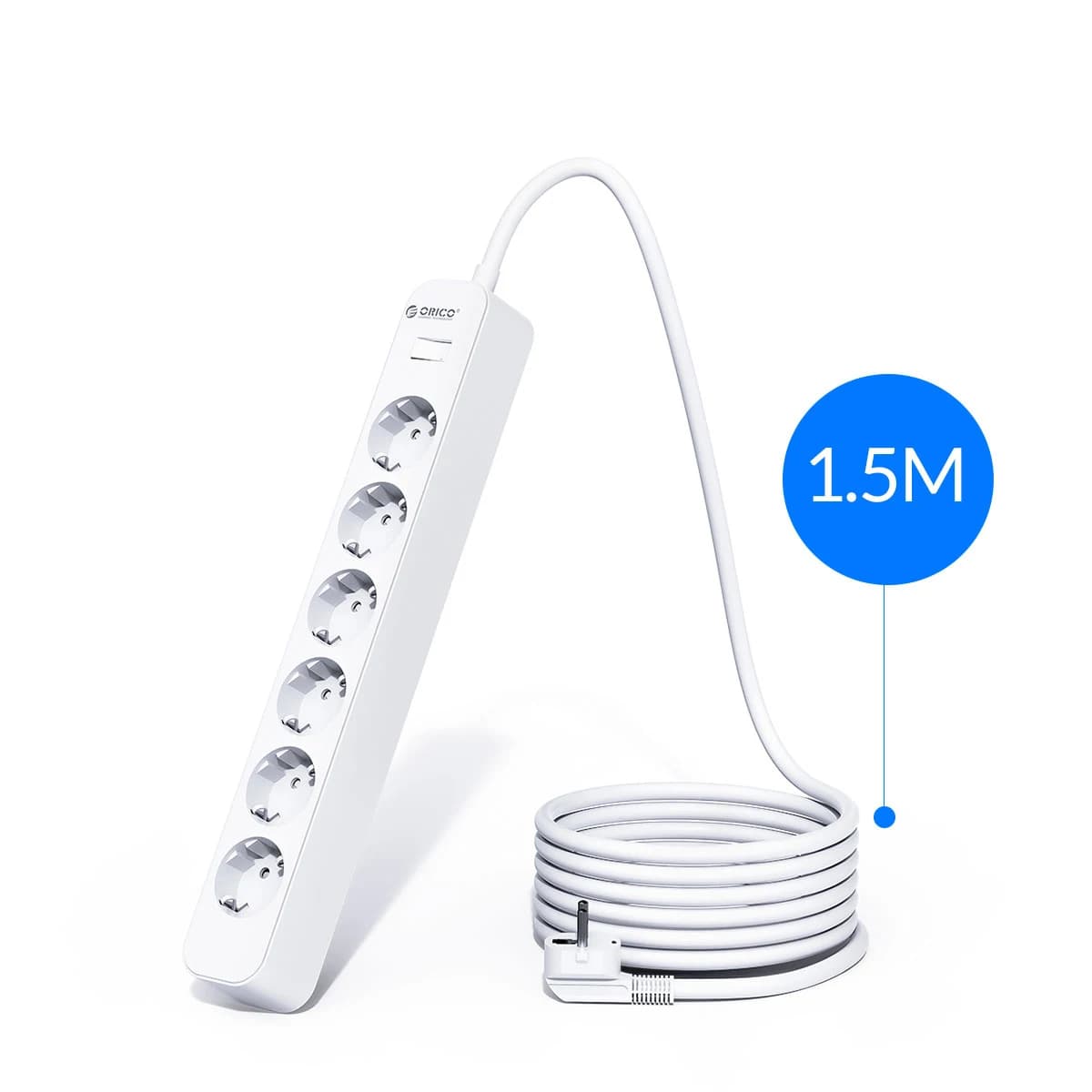 ORICO multiprise avec câble d'extension de 3m prise électrique prises 6AC prises multiples avec filt