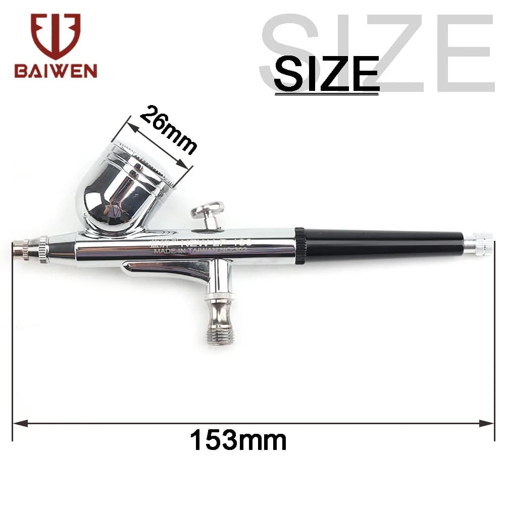 Aérographe à double Action avec jeu de buses 0.2mm 0.3mm 0.5mm, pistolet d'alimentation par gravité,