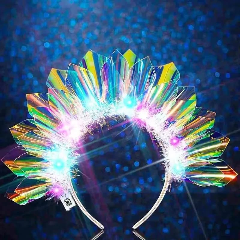 1-10 pièces LED éclairer bandeau couronne lumineuse bandeau clignotant coiffure lumineux Cosplay fêt