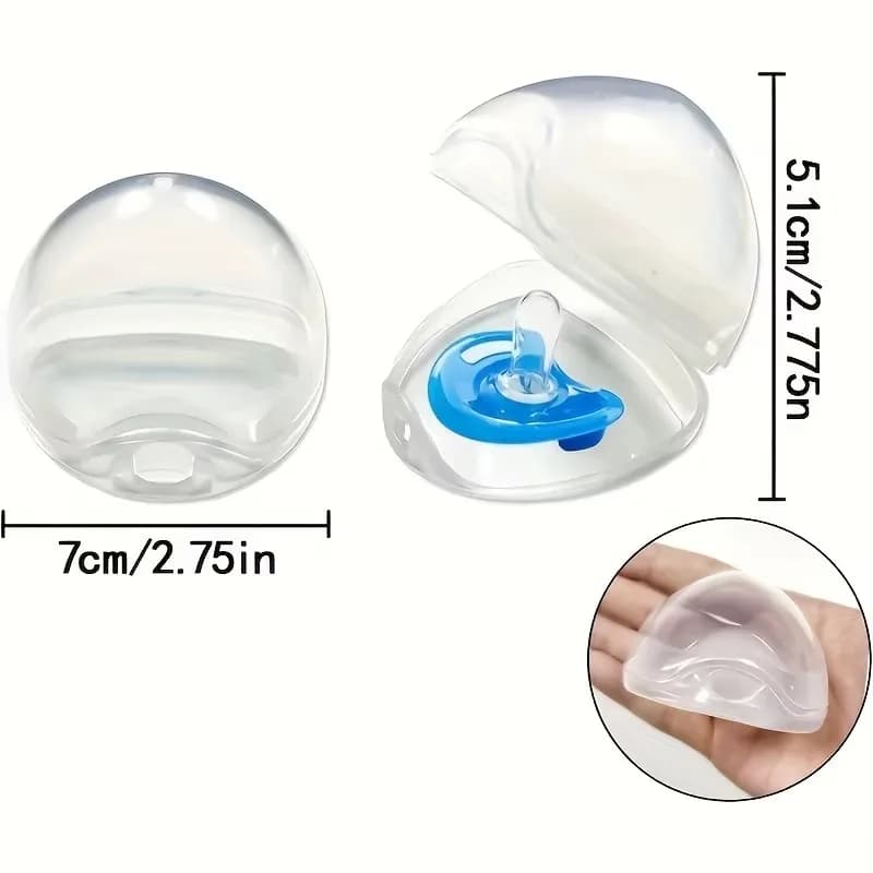 Étui à sucette Transparent, boîte porte-sucette, étui de protection de mamelon sans BPA pour voyage 
