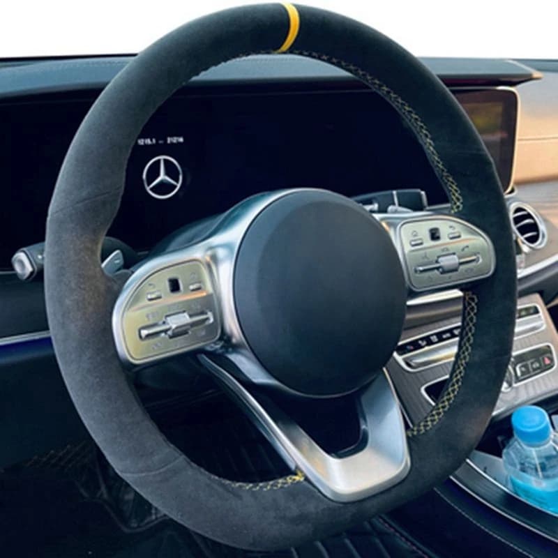 Juste de volant de voiture en daim tressé, accessoires de voiture, Mercedes-Benz Classe S W222 GLC C