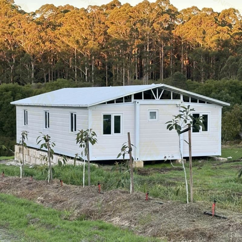 Toit de compétence préfabriqué maison modulaire préfabriquée en acier 2 chambres conteneur extensibl