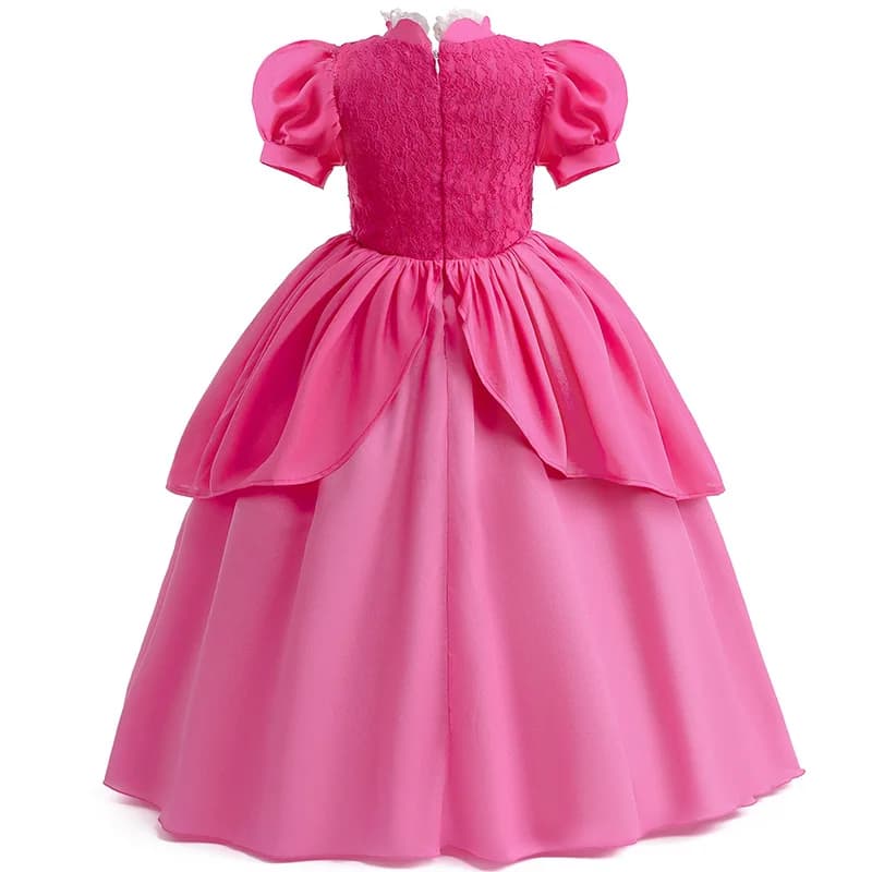 Robe princesse en mousseline de soie et dentelle pour filles, cosplay, robes de soirée éducatives, c