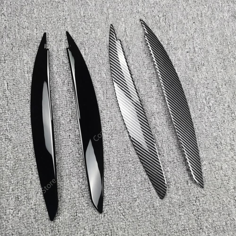 2 pièces ABS brillant phare mauvais sourcils paupières pour BMW série 1 E81 E82 E87 E88 118d 120i 12