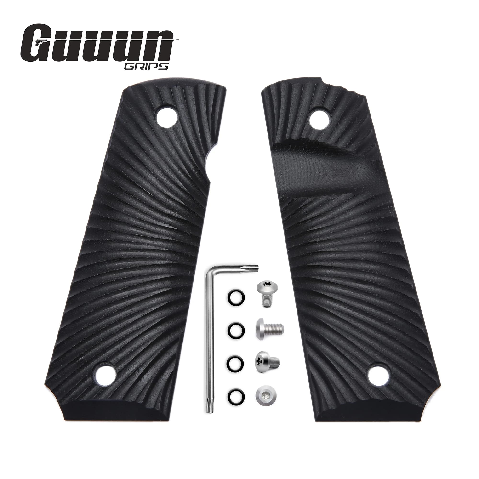 Poignées Guuun 1911 G10 poignée antidérapante pleine taille Ambi coupe de sécurité grande cuillère T