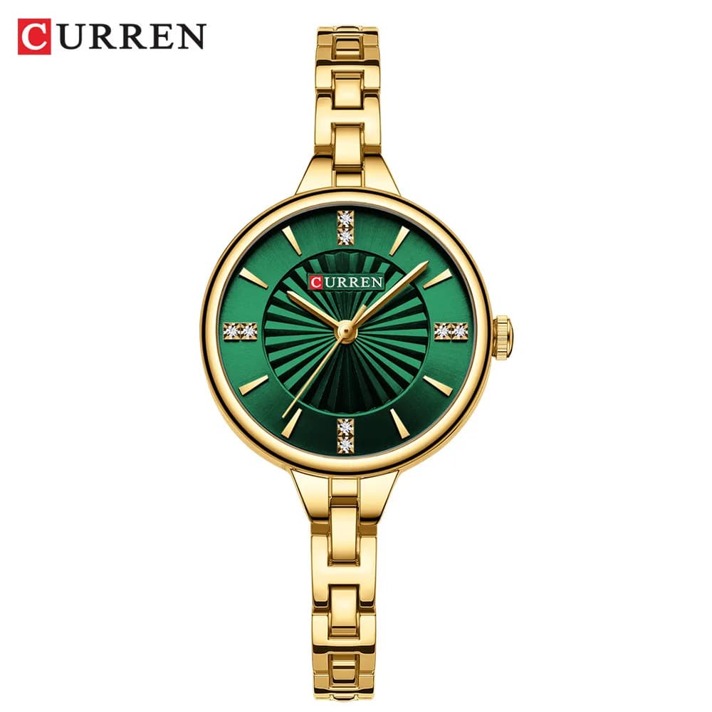 CURREN 9097 montre à Quartz pour femmes de marque supérieure mode décontractée or argent étanche bra
