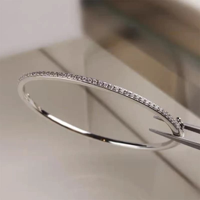 Bijoux en argent Sterling 925 pur pour femmes, marque de qualité, bracelet en or, diamant mobile, bi